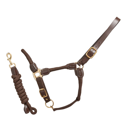 CAMEO Rope Leather Headcollar and Leadrope