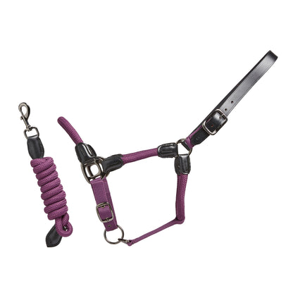 CAMEO Rope Leather Headcollar and Leadrope