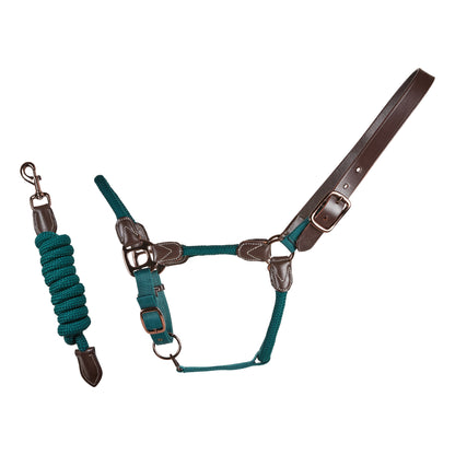 CAMEO Rope Leather Headcollar and Leadrope