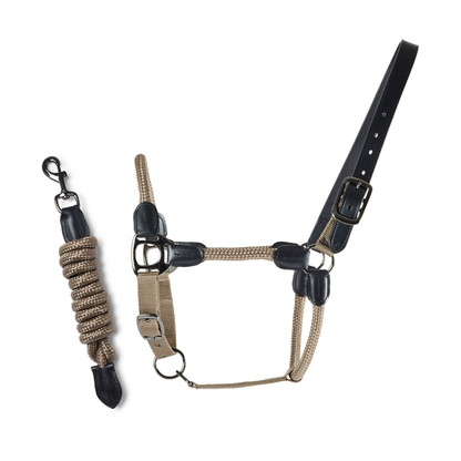 CAMEO Rope Leather Headcollar and Leadrope