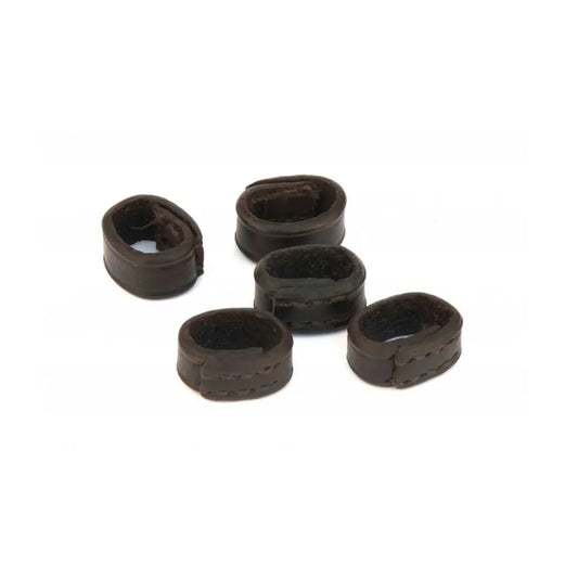 Brown EcoRider Leather Keepers spare loops with robust stitched edges, ideal for securing loose tack straps.
