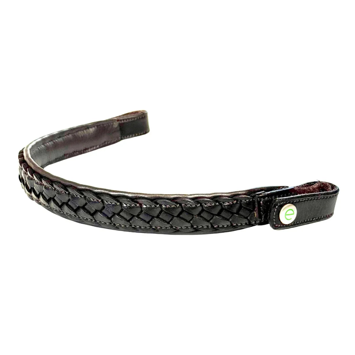 EcoRider Comfort Plaited Browband in premium padded leather with a traditional three-band plaited design.