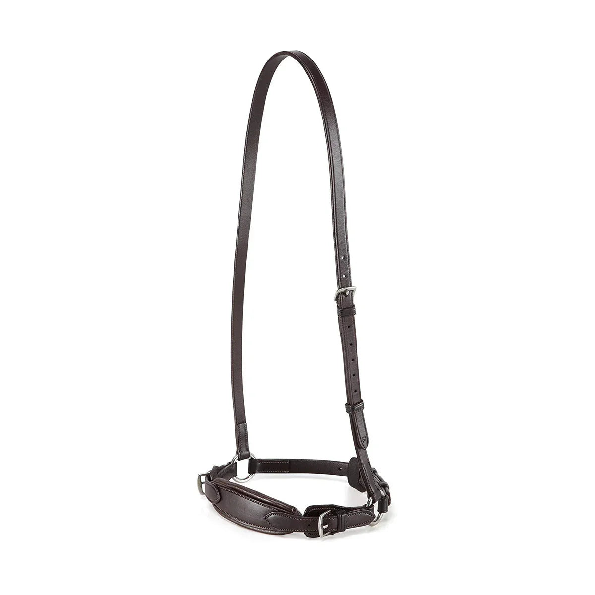 EcoRider Perfect Fit Drop Leather Noseband separate featuring dual-axis adjustments, a comfort-padded front strap, and durable eco-leather.