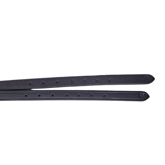 EcoRider Perfect Fit Universal Strap in premium vegetable-tanned eco-leather, designed to easily convert Perfect Fit Comfort and Show Comfort nosebands for use on a traditional bridle headpiece by creating an adjustable poll loop.